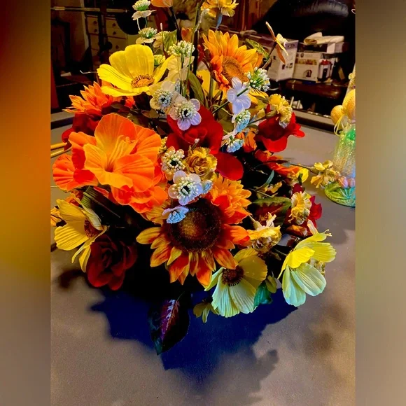 VINTAGE ‘FOR YOU’ ARTIFICIAL FLORAR ARRANGEMENT